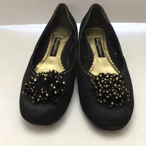 Beverly Feldman black suede flats